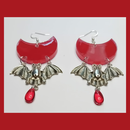 Blood moon vamp earrings