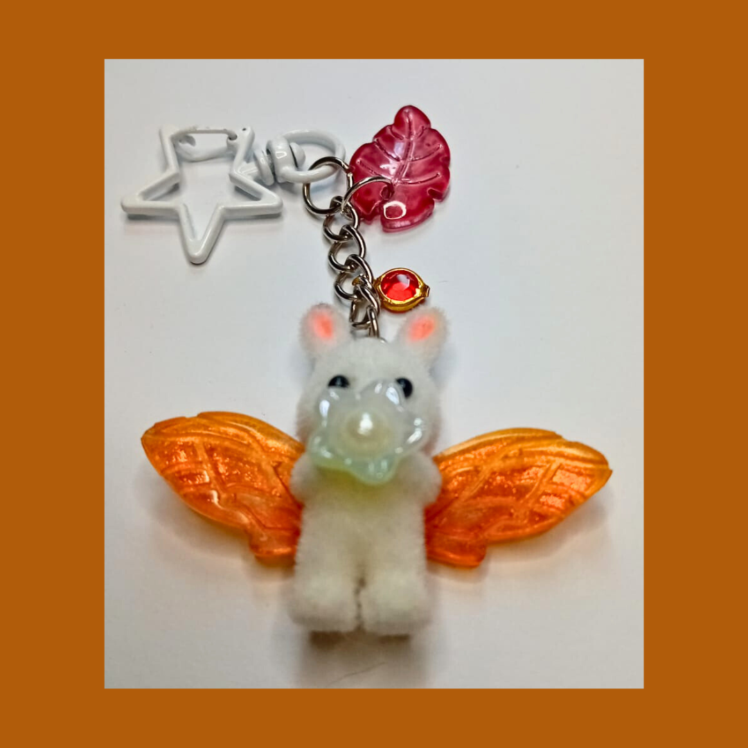 Autumn fairy bunny keychain
