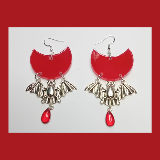 Blood moon vamp earrings