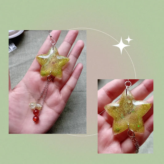 Green Star earrings