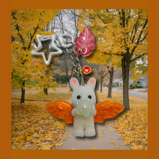 Autumn fairy bunny keychain