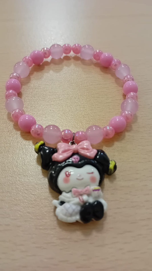 Kuromi pink bracelet