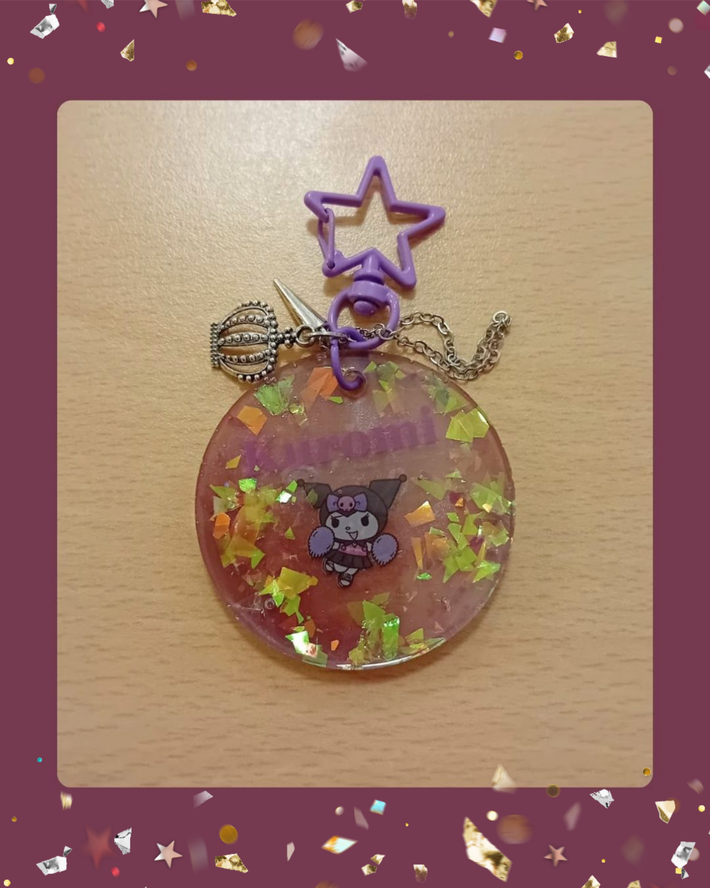 Kuromi cheer keychain Small