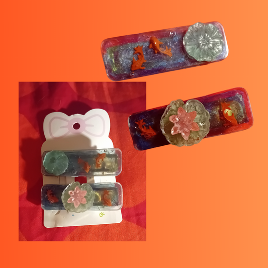 Koi hairclips