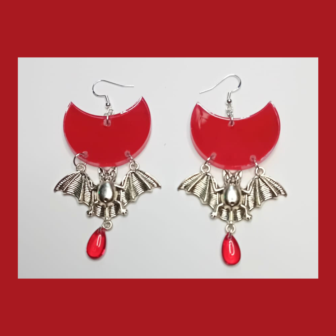 Blood moon vamp earrings