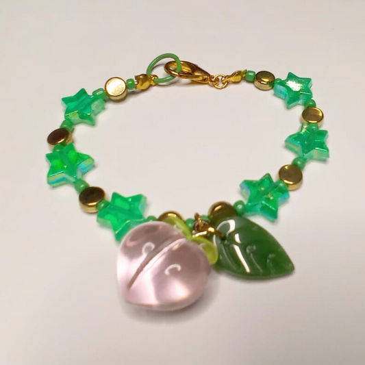 Peach and stars bracelet